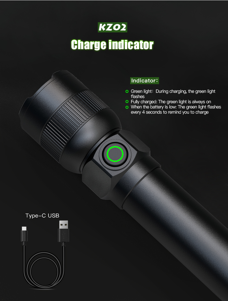 Rechargeable 18650 LED Flashlight