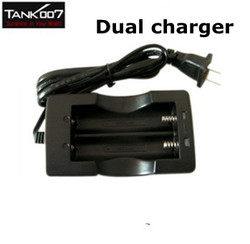 TANK007 3.7V Li-ion Rechargeable for two 18650 Battery AC Charger USA Plug